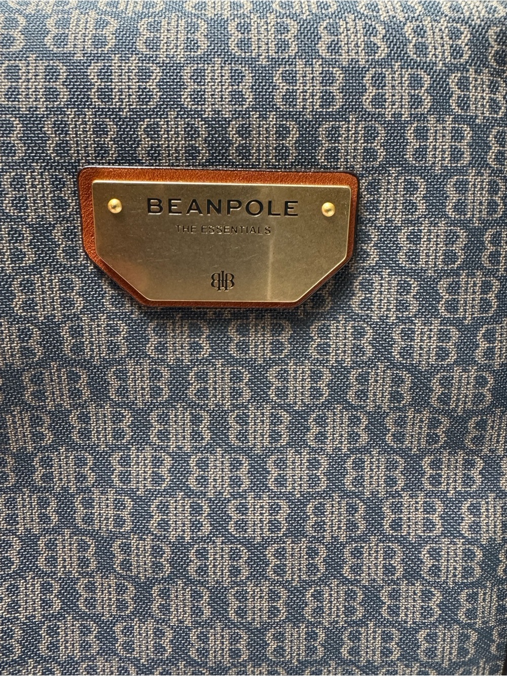 Beanpole Bourke Brown Canvas Monogram Satchel with Tan Leather Trim - Picture 10 of 14
